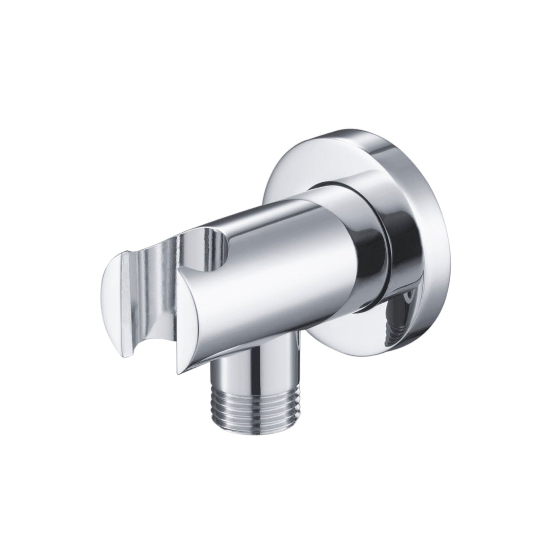 Flusso Faucets Universal Fixtures Wall Elbow With Holder in Chrome
