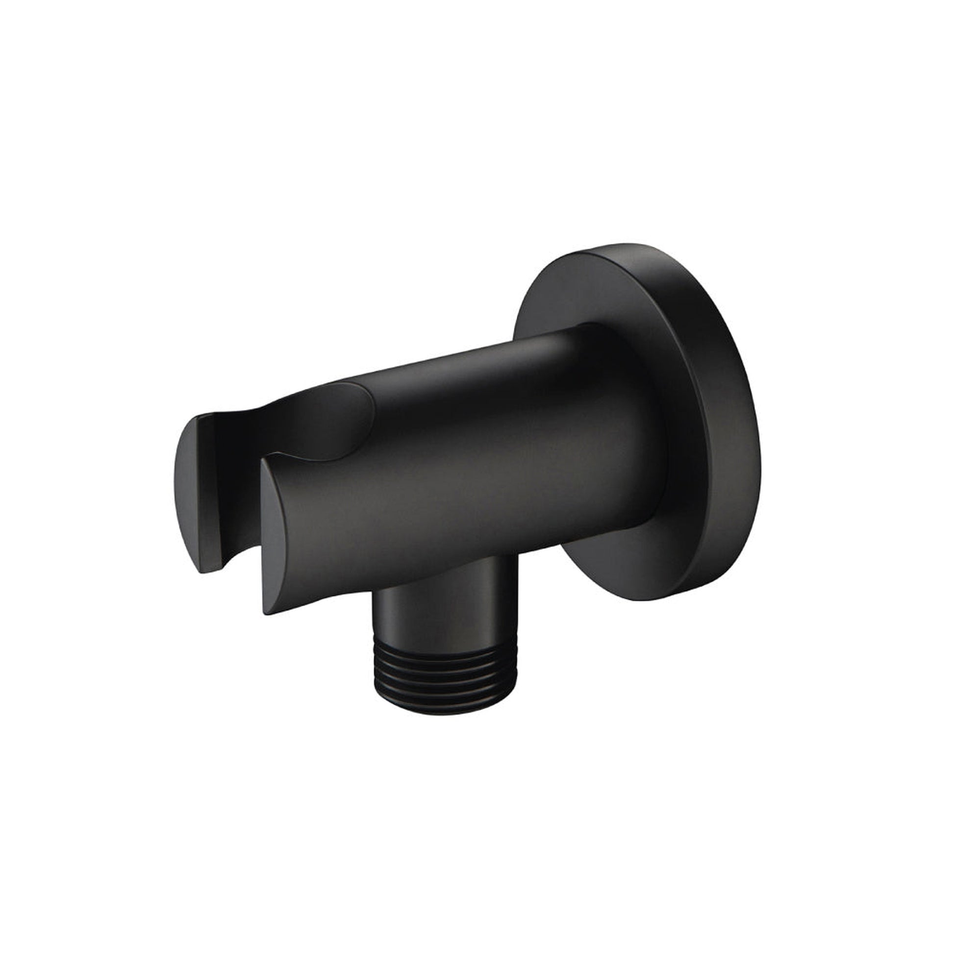 Flusso Faucets Universal Fixtures Wall Elbow With Holder in Matte Black