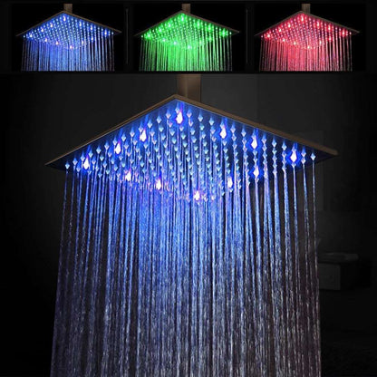 Fontana 16" Color Changing LED Oil Rubbed Bronze Rain Shower Head