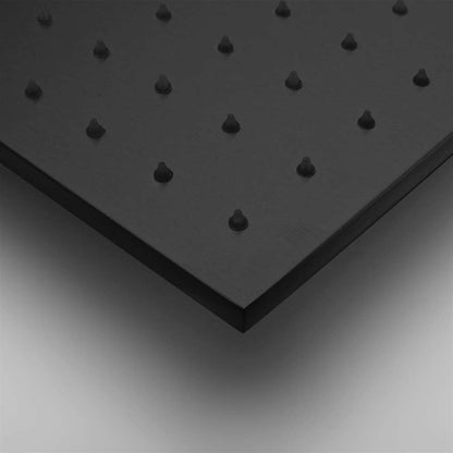 Fontana 20" Square Color Changing LED Solid Brass Matte Black Rain Shower Head