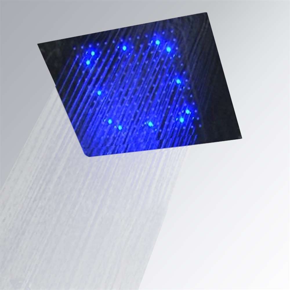 Fontana 24" Milan Multi Color LED Recessed Oil Rubbed Bronze Rain Shower Head