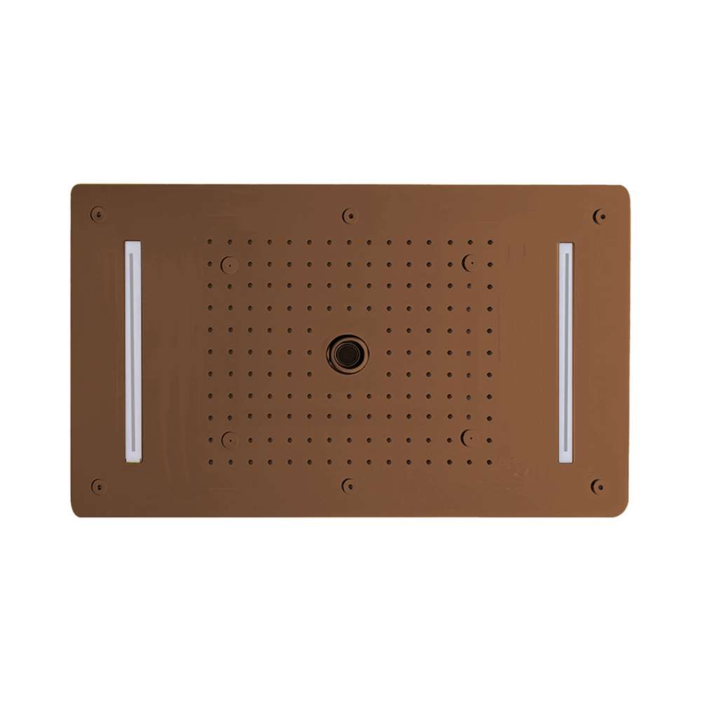 Fontana 28" x 16" Recessed Color Changing Water Powered LED Oil Rubbed Bronze Shower Head