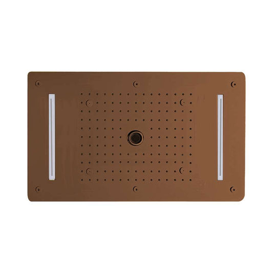 Fontana 28" x 16" Recessed Color Changing Water Powered LED Oil Rubbed Bronze Shower Head