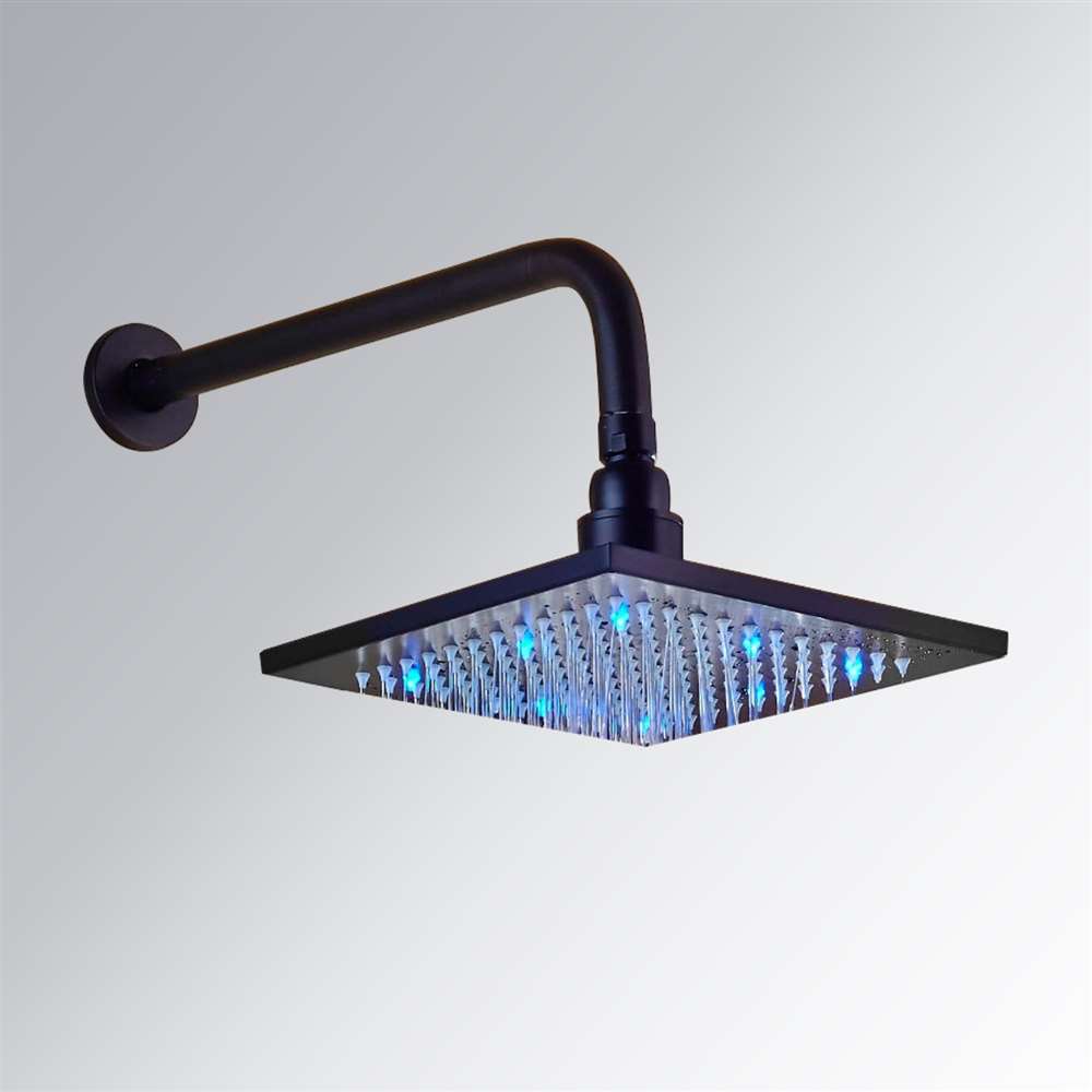 Fontana 8" LED Colors Dark Oil Rubbed Bronze Rain Shower Head