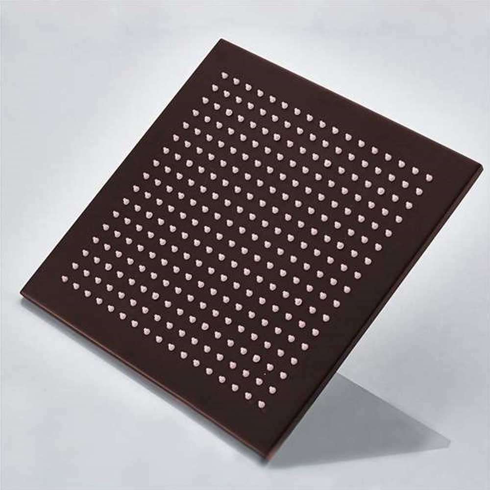 Fontana 8" Square LED Solid Brass Oil Rubbed Bronze Rain Shower Head