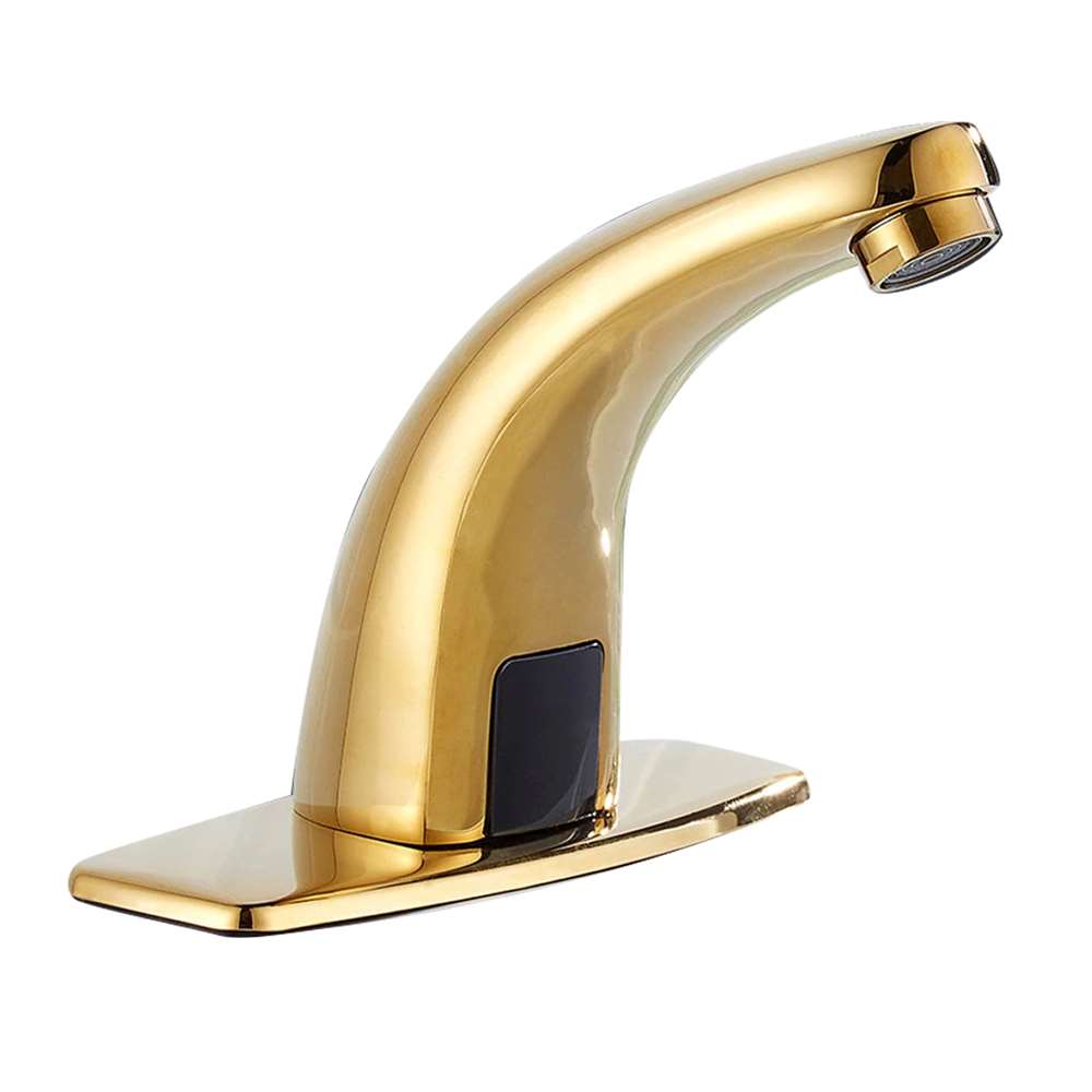 Fontana Agra Motion Sensor Gold Faucet and Automatic Liquid Soap Dispenser
