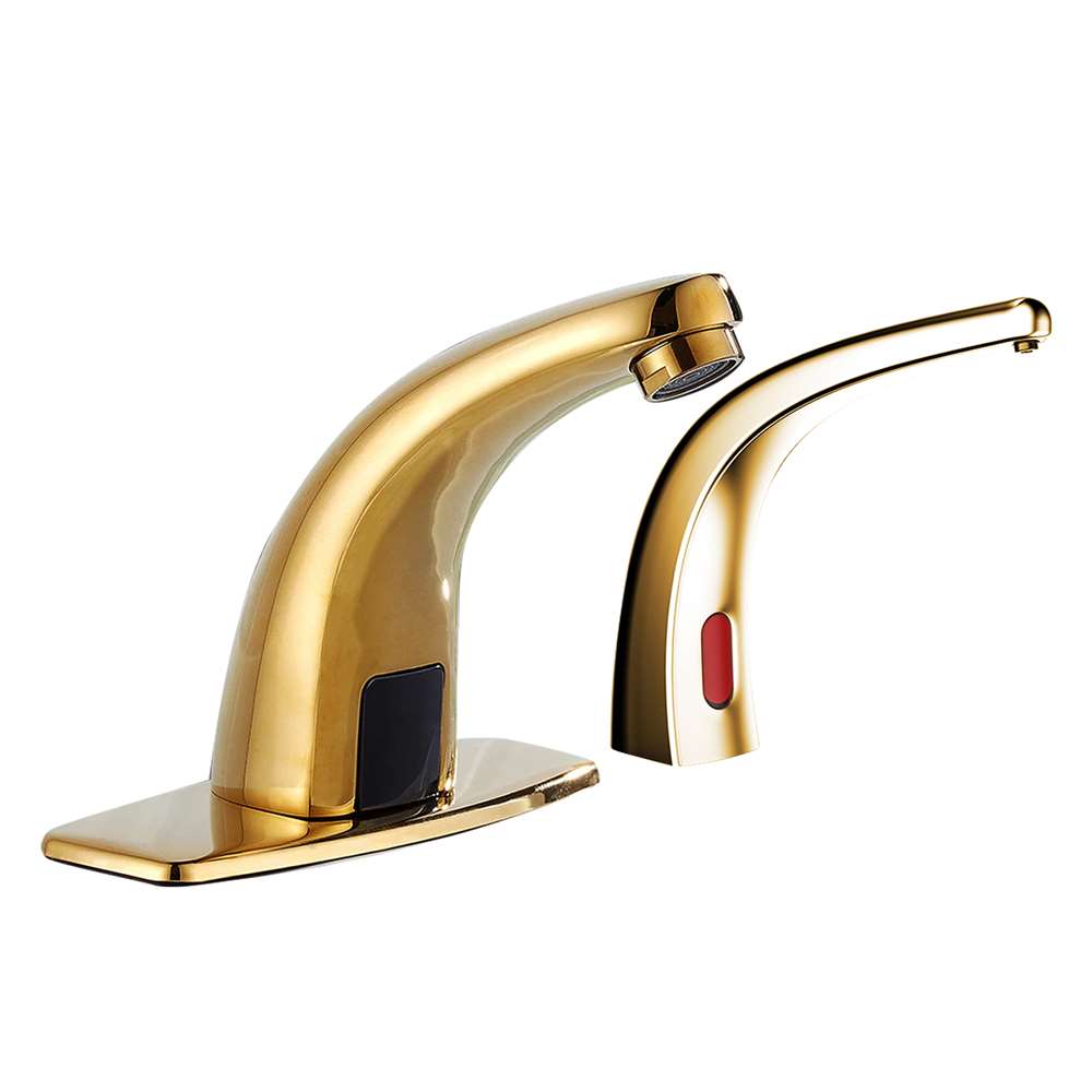 Fontana Agra Motion Sensor Gold Faucet and Automatic Liquid Soap Dispenser