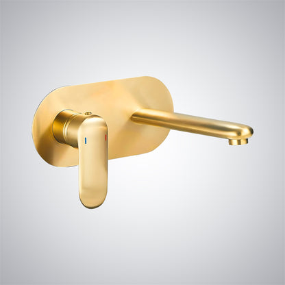 Fontana Alborea Single Handle Wall Mounted Gold Honeycomb Faucet
