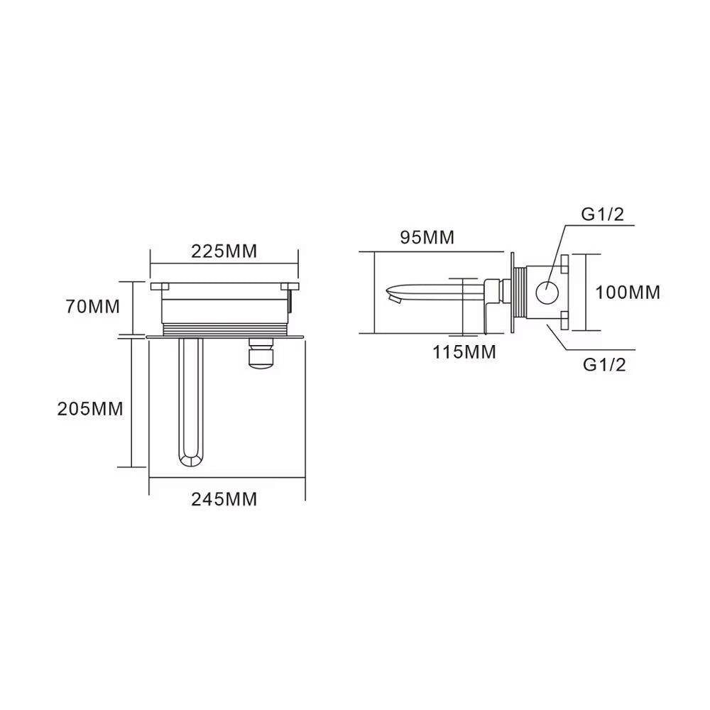 Fontana Alborea Single Handle Wall Mounted Gold Honeycomb Faucet