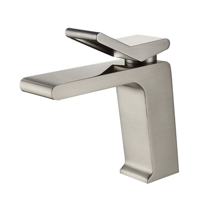 Fontana Andujar 1.2 GPM Single Handle Deck Mounted Waterfall Brushed Nickel Basin Faucet
