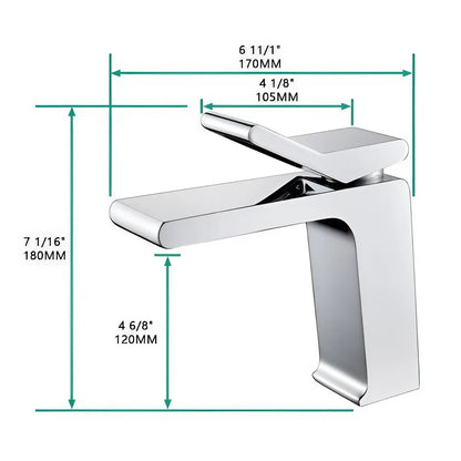 Fontana Andujar 1.2 GPM Single Handle Deck Mounted Waterfall Chrome Basin Faucet