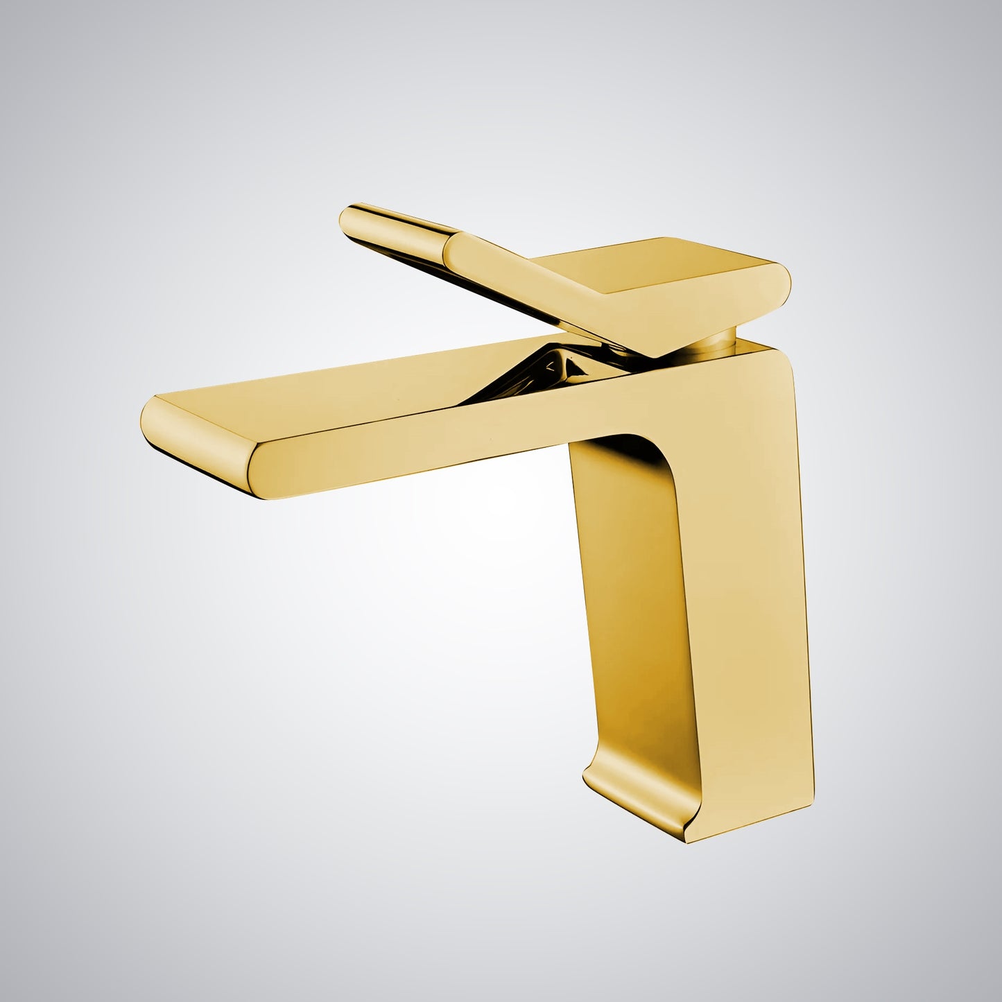 Fontana Andujar 1.2 GPM Single Handle Deck Mounted Waterfall Gold Basin Faucet