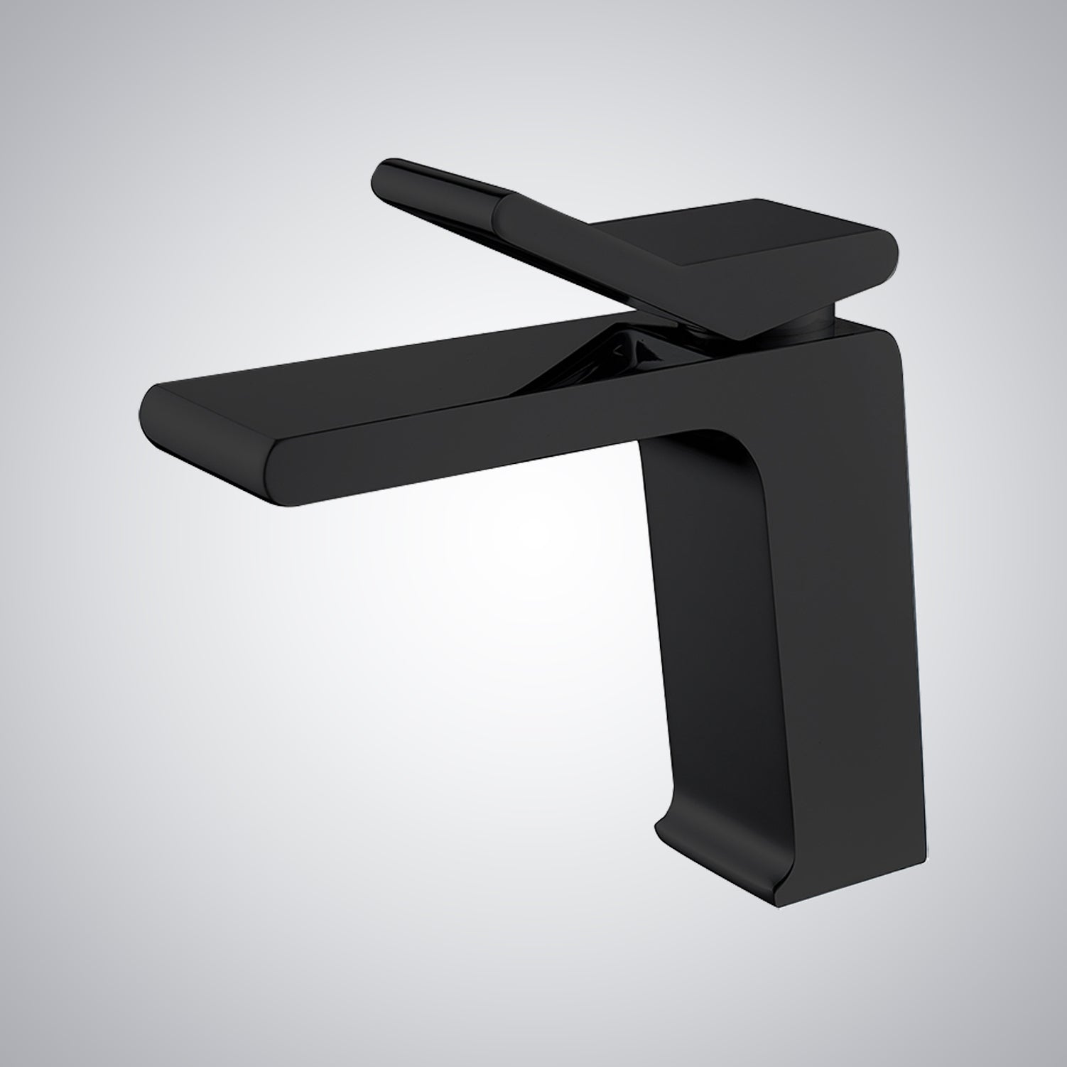 Fontana Andujar 1.2 GPM Single Handle Deck Mounted Waterfall Matte Black Basin Faucet