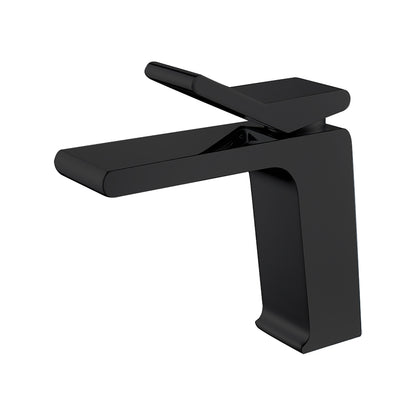 Fontana Andujar 1.2 GPM Single Handle Deck Mounted Waterfall Matte Black Basin Faucet