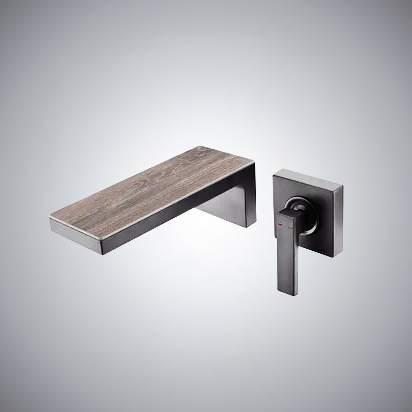 Fontana Aprica 4" Minispread Single Handle Gun Metal Gray Wall Mounted Faucet