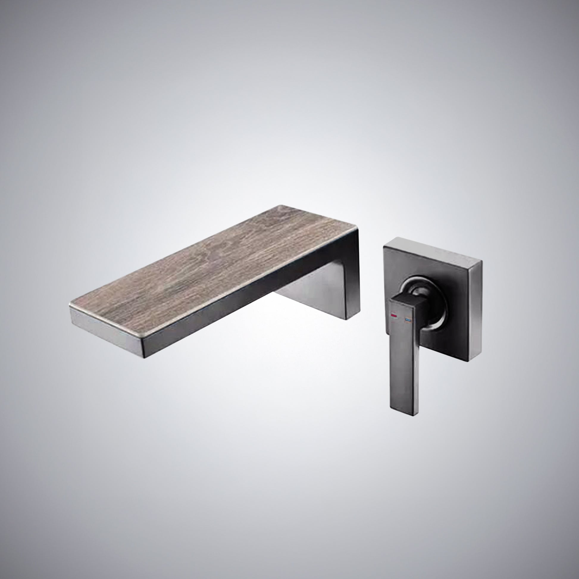 Fontana Aprica 4" Minispread Single Handle Gun Metal Gray Wall Mounted Faucet