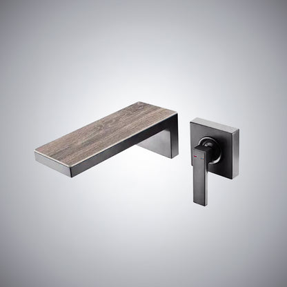 Fontana Aprica 4" Minispread Single Handle Gun Metal Gray Wall Mounted Faucet