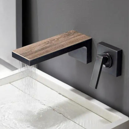 Fontana Aprica 4" Minispread Single Handle Gun Metal Gray Wall Mounted Faucet