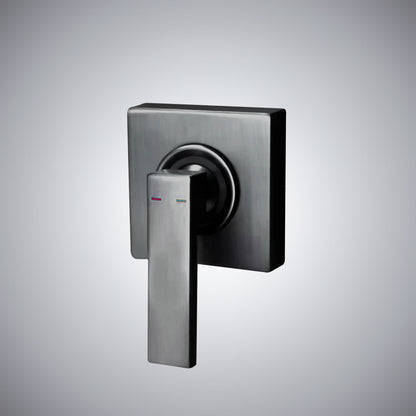 Fontana Aprica 4" Minispread Single Handle Gun Metal Gray Wall Mounted Faucet