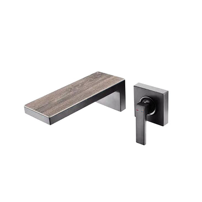 Fontana Aprica 4" Minispread Single Handle Gun Metal Gray Wall Mounted Faucet