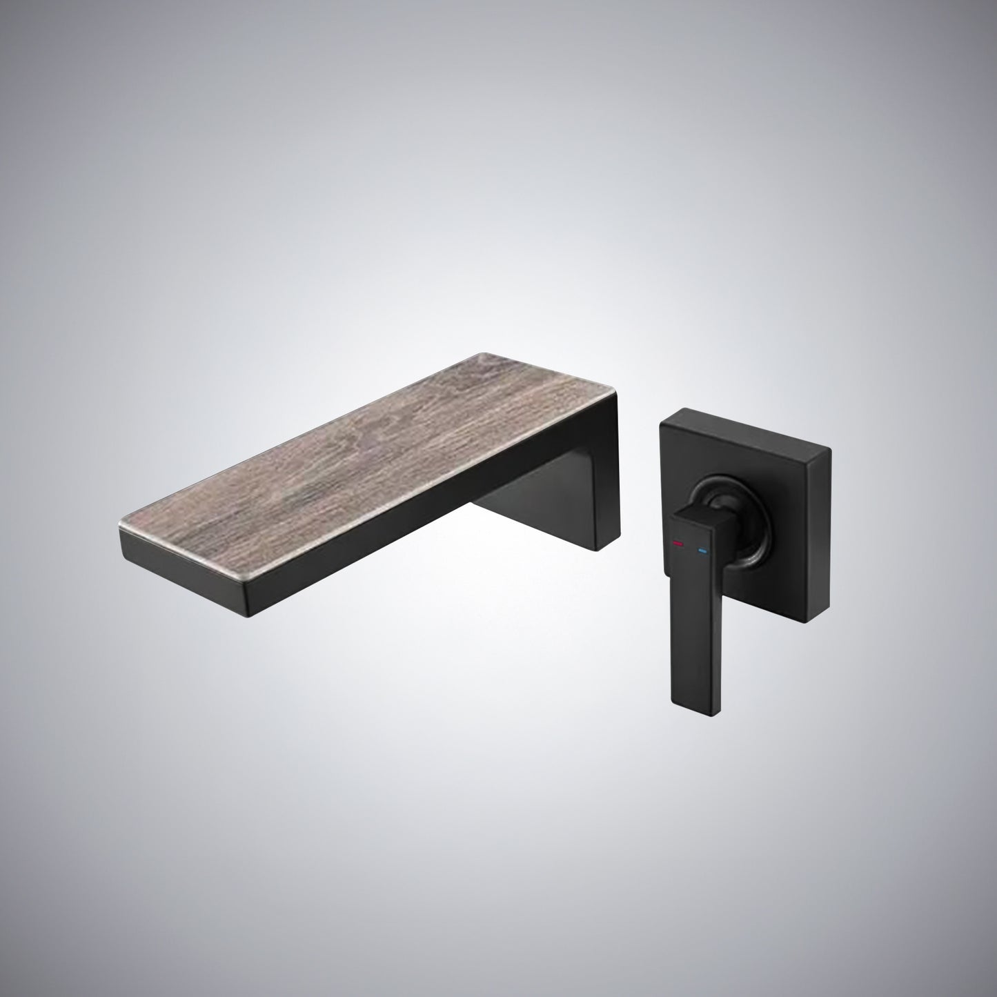 Fontana Aprica 4" Minispread Single Handle Matte Black Wall Mounted Faucet