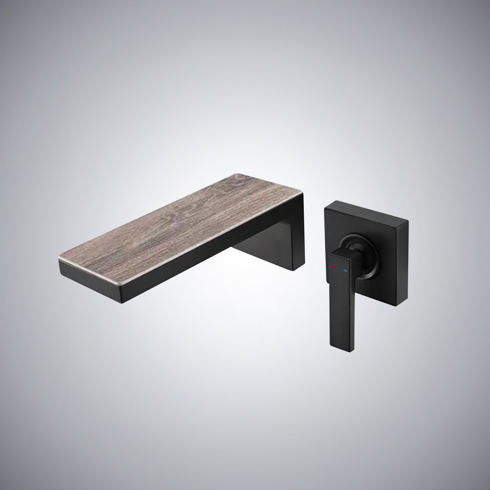 Fontana Aprica 4" Minispread Single Handle Matte Black Wall Mounted Faucet