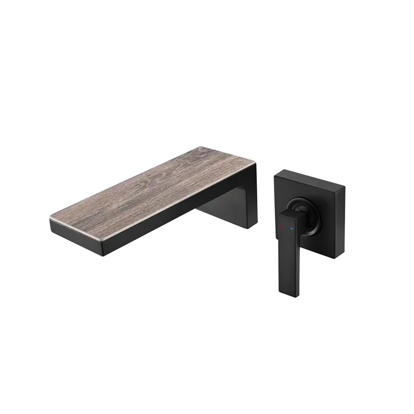 Fontana Aprica 4" Minispread Single Handle Matte Black Wall Mounted Faucet