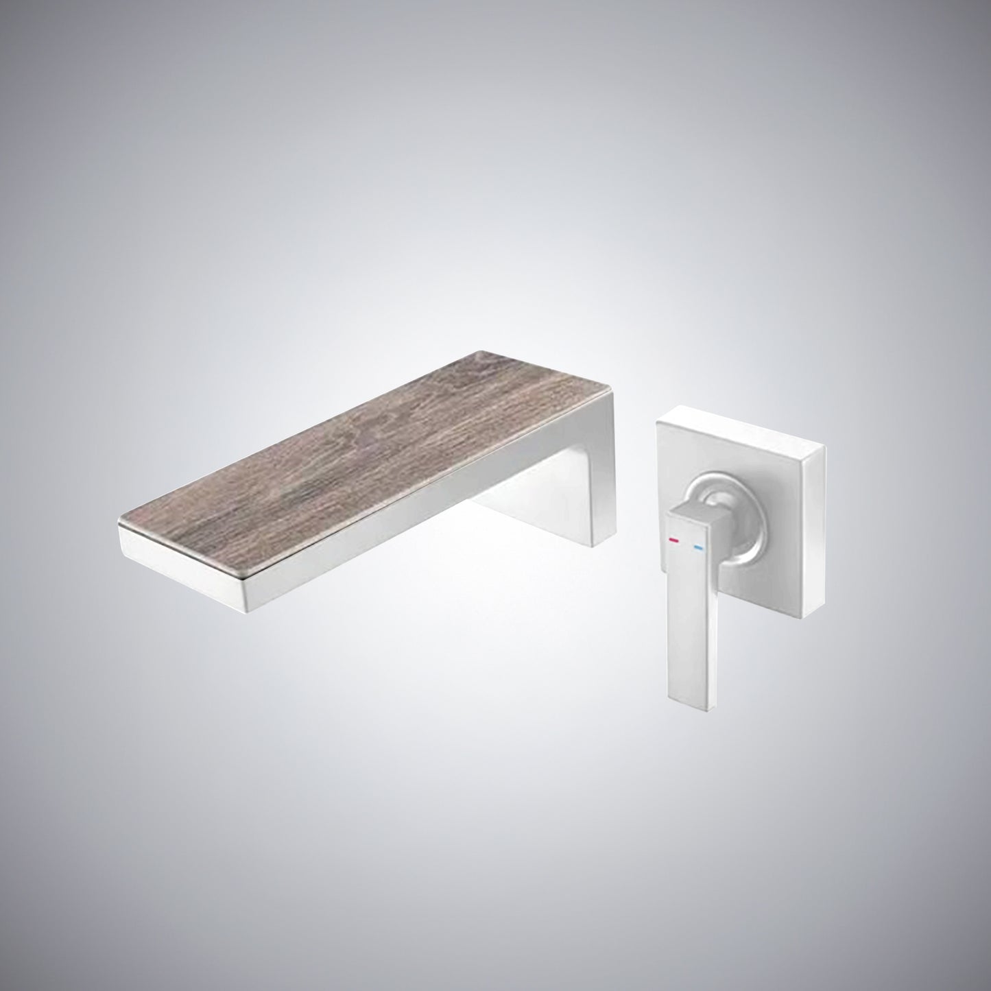 Fontana Aprica 4" Minispread Single Handle Matte White Wall Mounted Faucet