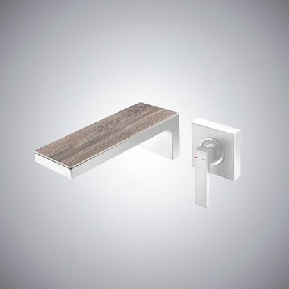 Fontana Aprica 4" Minispread Single Handle Matte White Wall Mounted Faucet