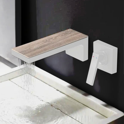 Fontana Aprica 4" Minispread Single Handle Matte White Wall Mounted Faucet