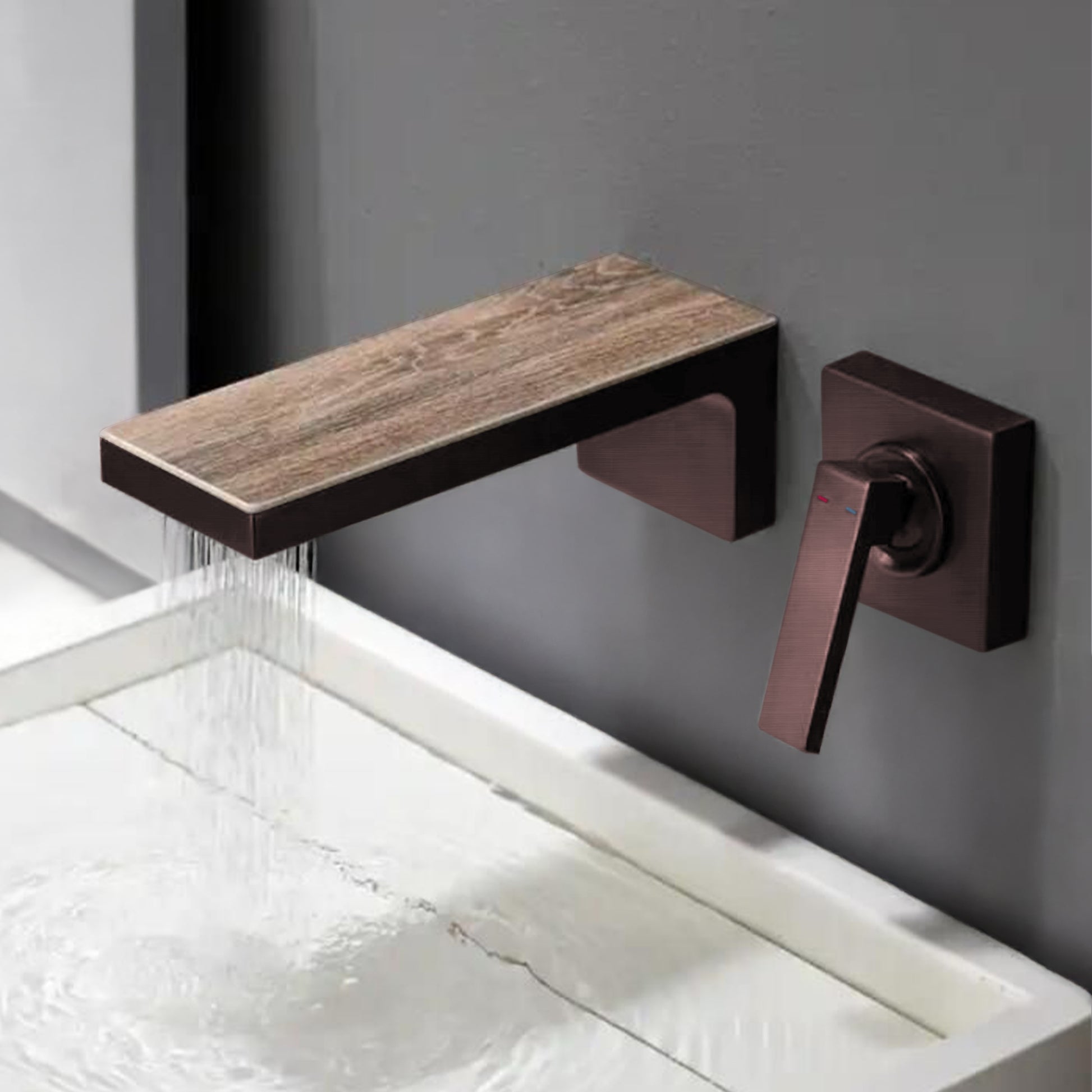 Fontana Aprica 4" Minispread Single Handle Oil Rubbed Bronze Wall Mounted Faucet