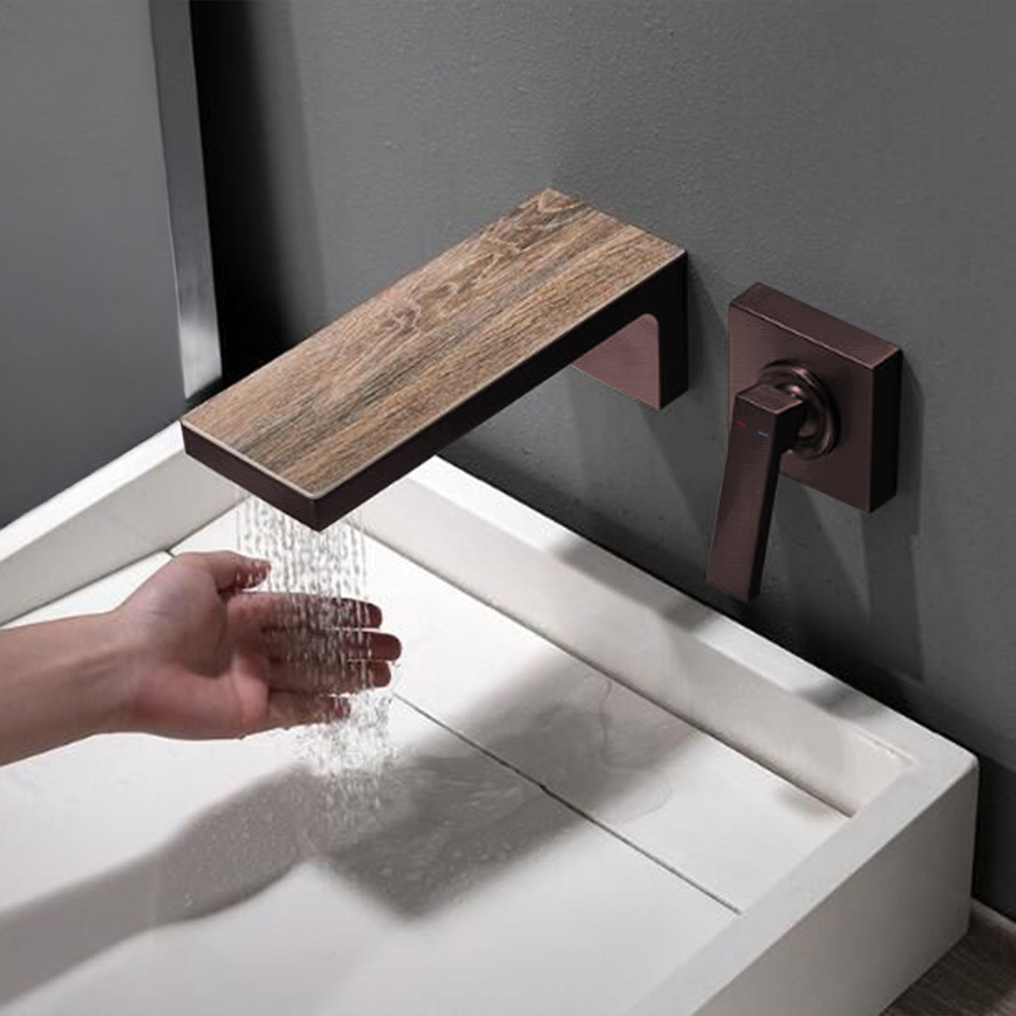 Fontana Aprica 4" Minispread Single Handle Oil Rubbed Bronze Wall Mounted Faucet