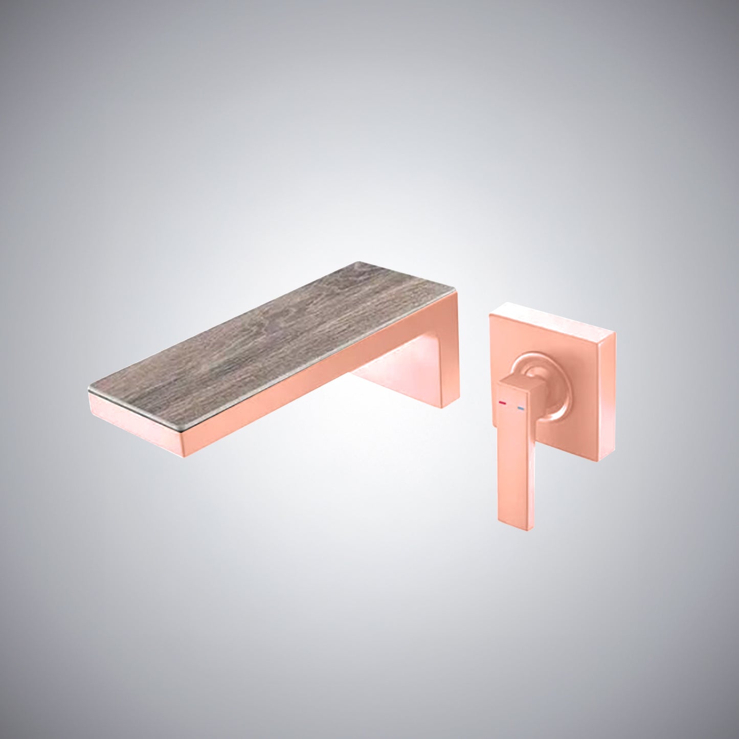 Fontana Aprica 4" Minispread Single Handle Rose Gold Wall Mounted Faucet