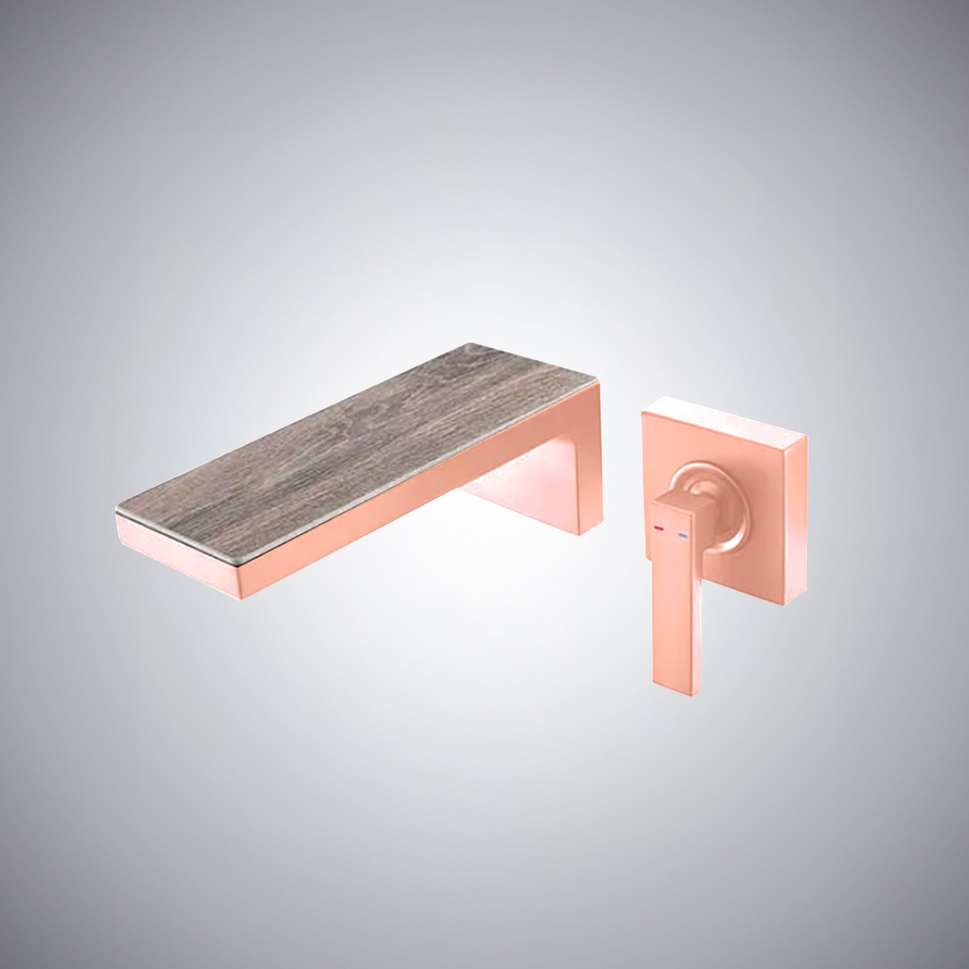 Fontana Aprica 4" Minispread Single Handle Rose Gold Wall Mounted Faucet