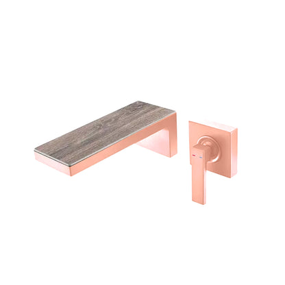 Fontana Aprica 4" Minispread Single Handle Rose Gold Wall Mounted Faucet