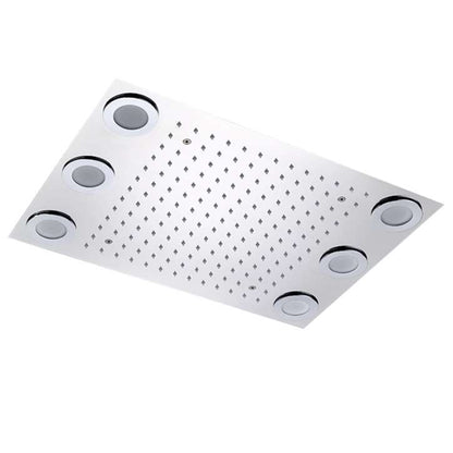 Fontana Atlanta Remote Controlled LED Recessed Ceiling Mount Chrome Stainless Steel Rainfall Showerhead