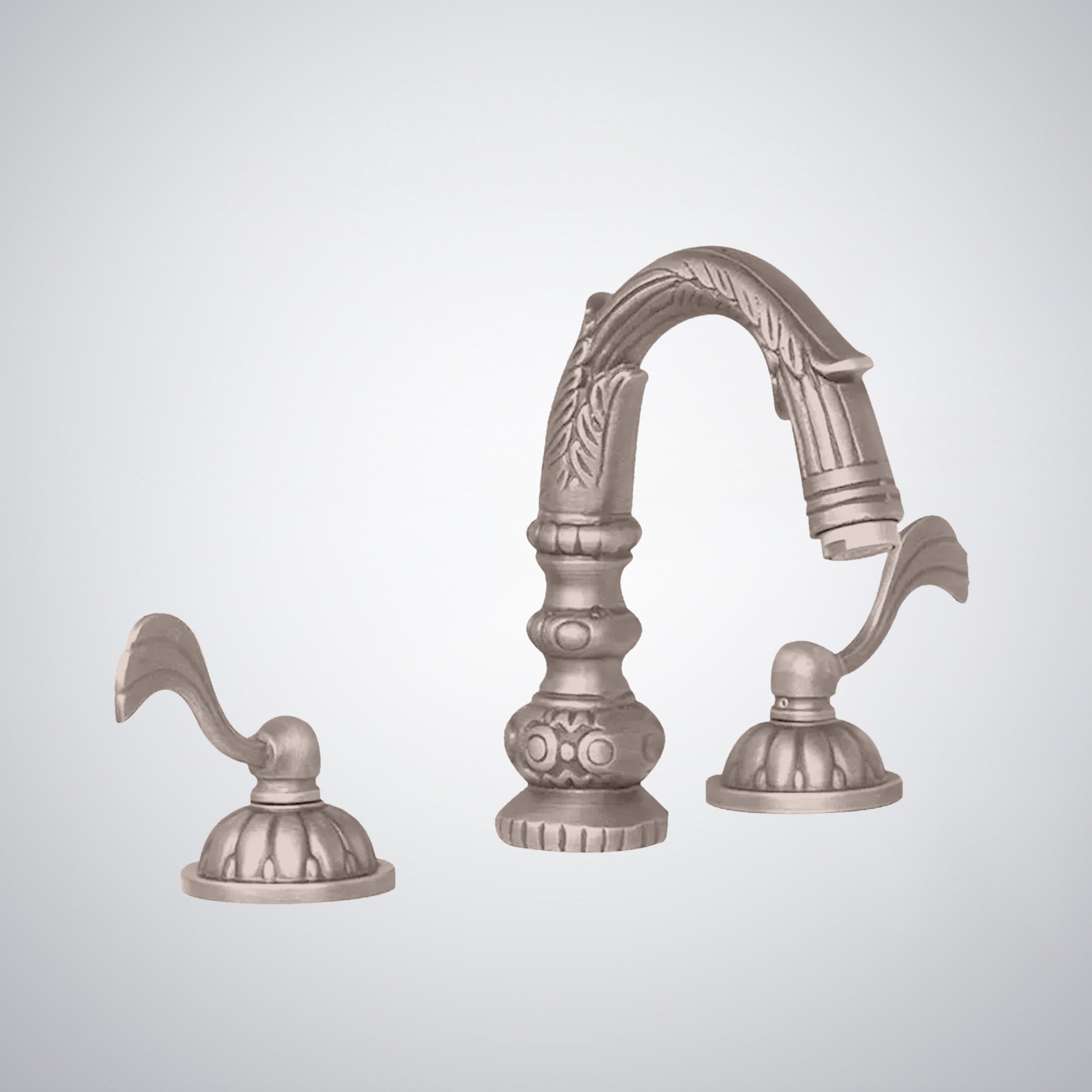 Fontana Aviles 8" Widespread 1.5 GPM Antique Deck Mounted Dual Handle Brushed Nickel Sink Faucet