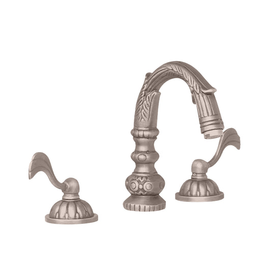 Fontana Aviles 8" Widespread 1.5 GPM Antique Deck Mounted Dual Handle Brushed Nickel Sink Faucet