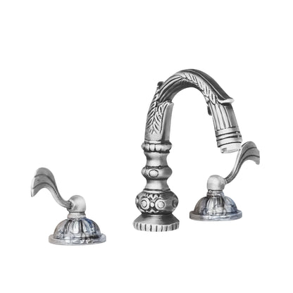 Fontana Aviles 8" Widespread 1.5 GPM Antique Deck Mounted Dual Handle Chrome Sink Faucet