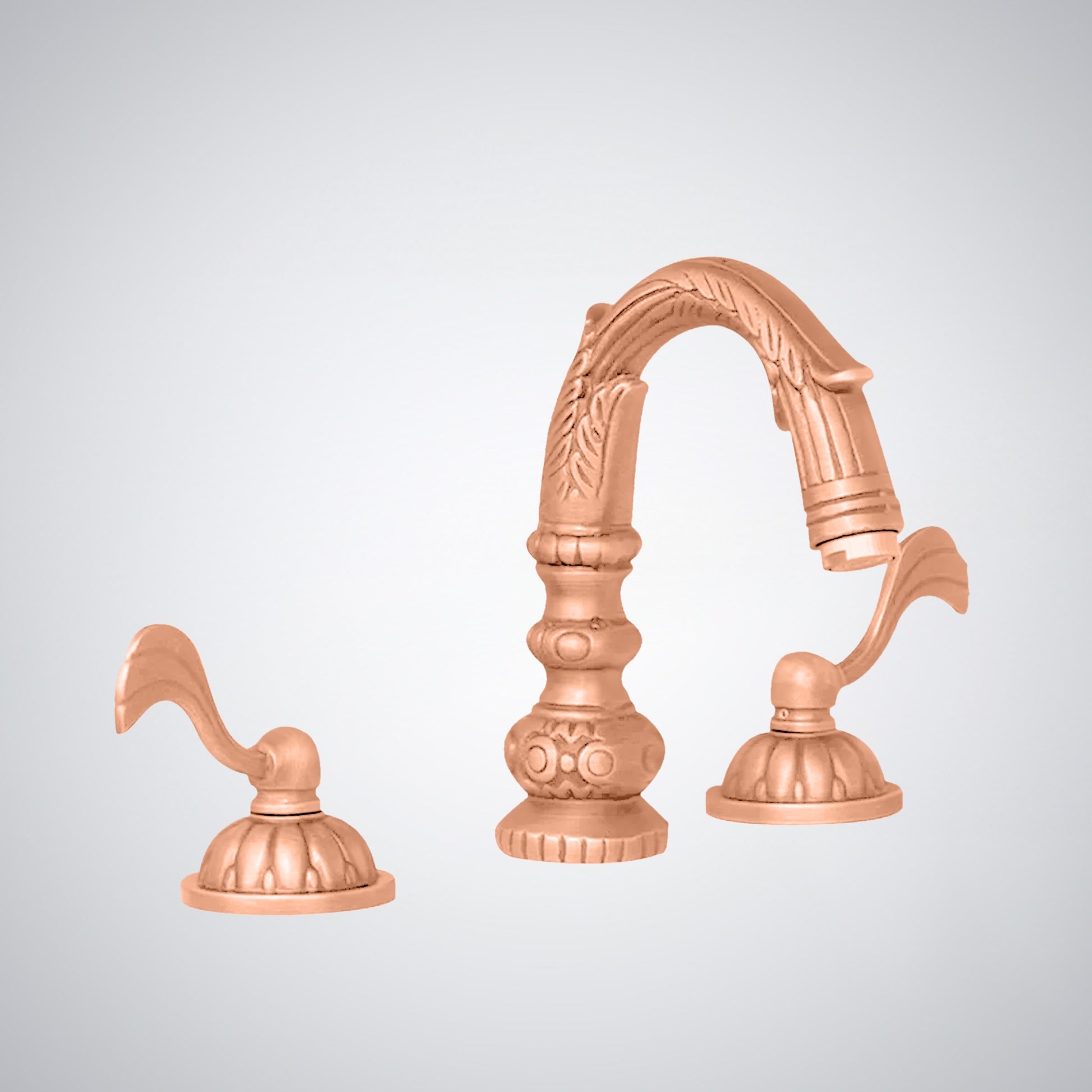 Fontana Aviles 8" Widespread 1.5 GPM Antique Deck Mounted Dual Handle Rose Gold Sink Faucet