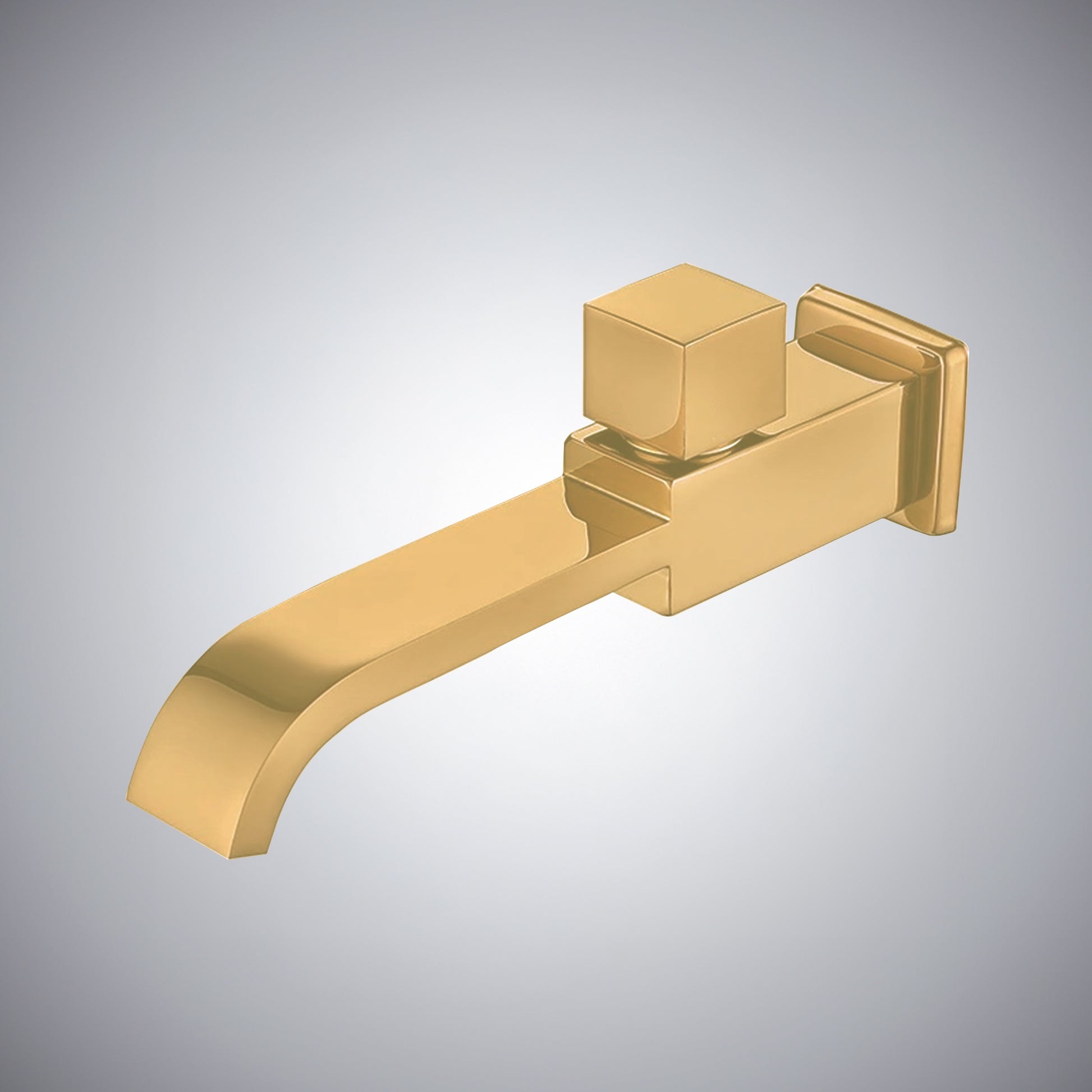 Fontana Aviles Single Handle Wall Mounted Brushed Gold Faucet