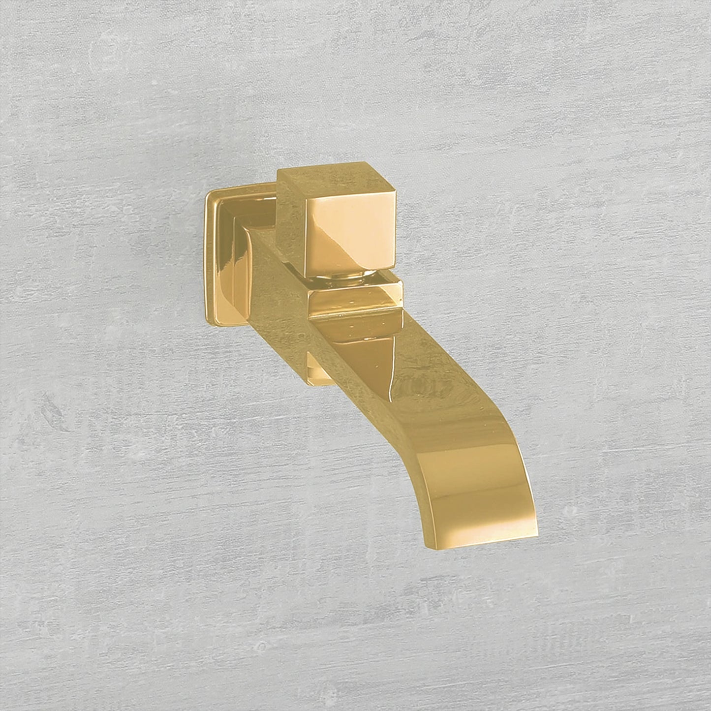 Fontana Aviles Single Handle Wall Mounted Brushed Gold Faucet