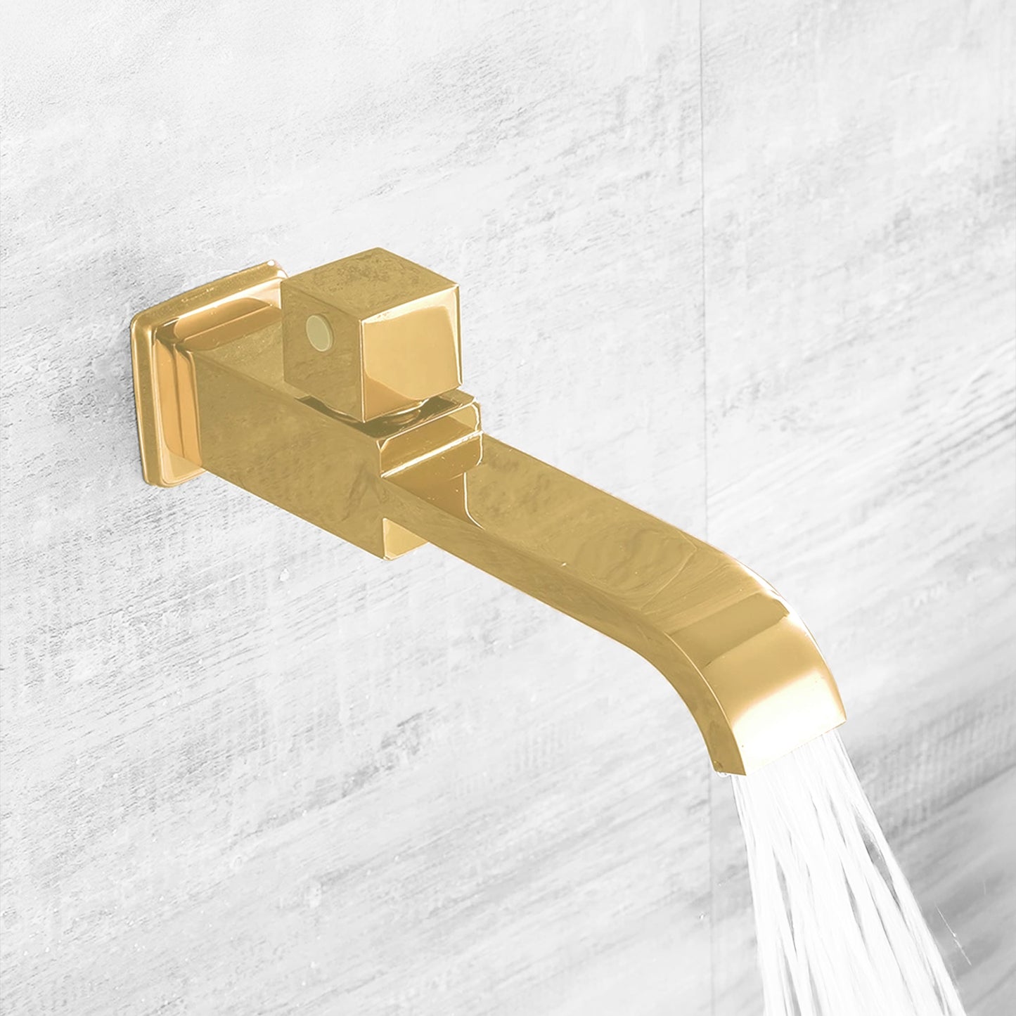 Fontana Aviles Single Handle Wall Mounted Brushed Gold Faucet