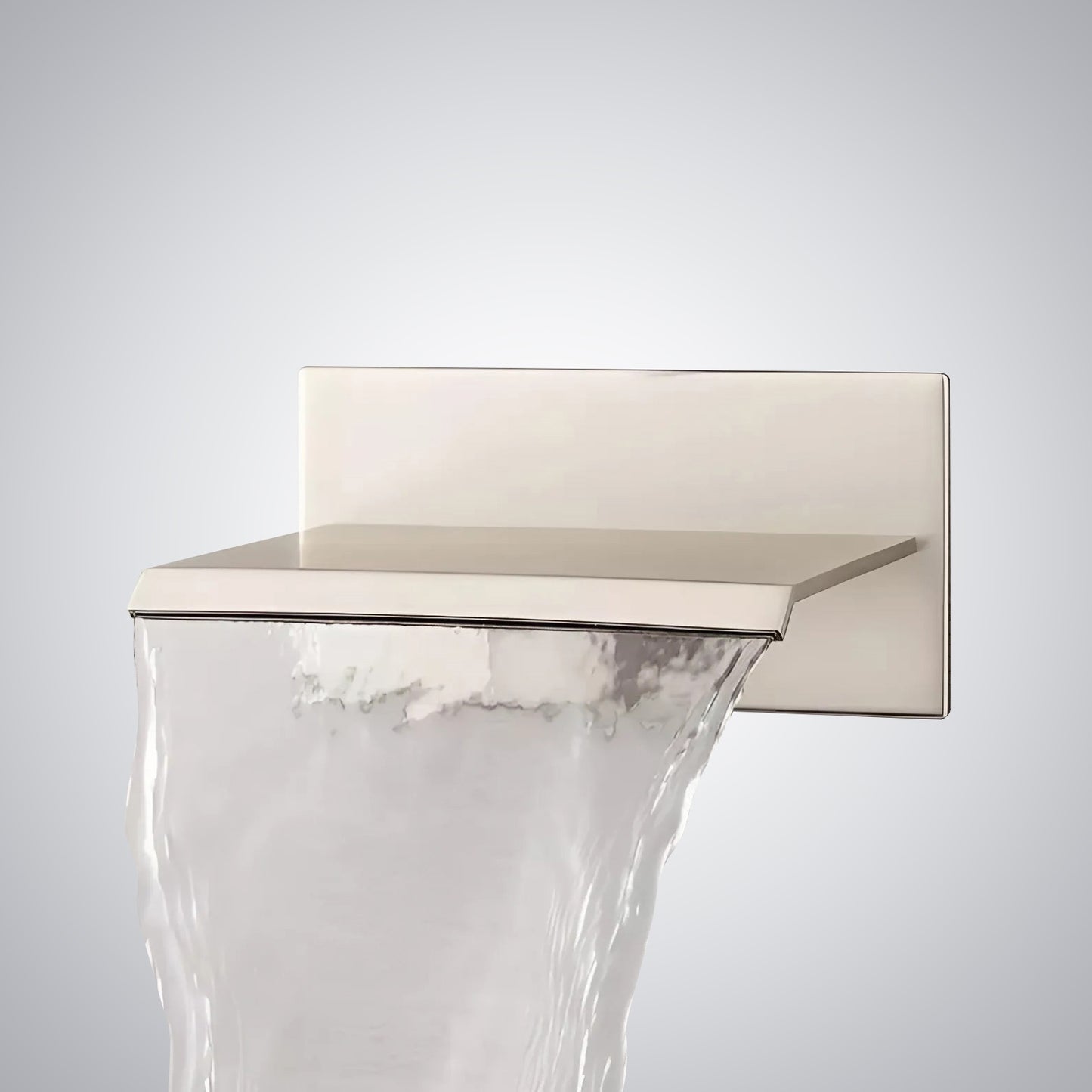 Fontana Avranches 10 GPM Touchless Wall Mounted Waterfall Brushed Nickel Tub Faucet