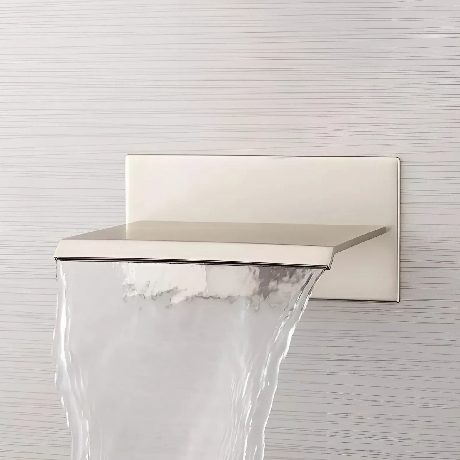 Fontana Avranches 10 GPM Touchless Wall Mounted Waterfall Brushed Nickel Tub Faucet