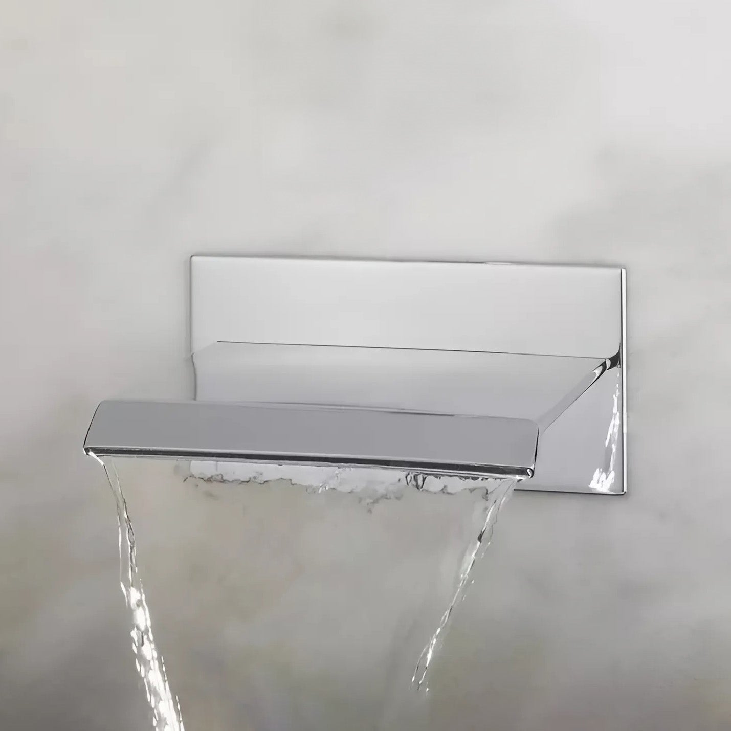 Fontana Avranches 10 GPM Touchless Wall Mounted Waterfall Chrome Tub Faucet