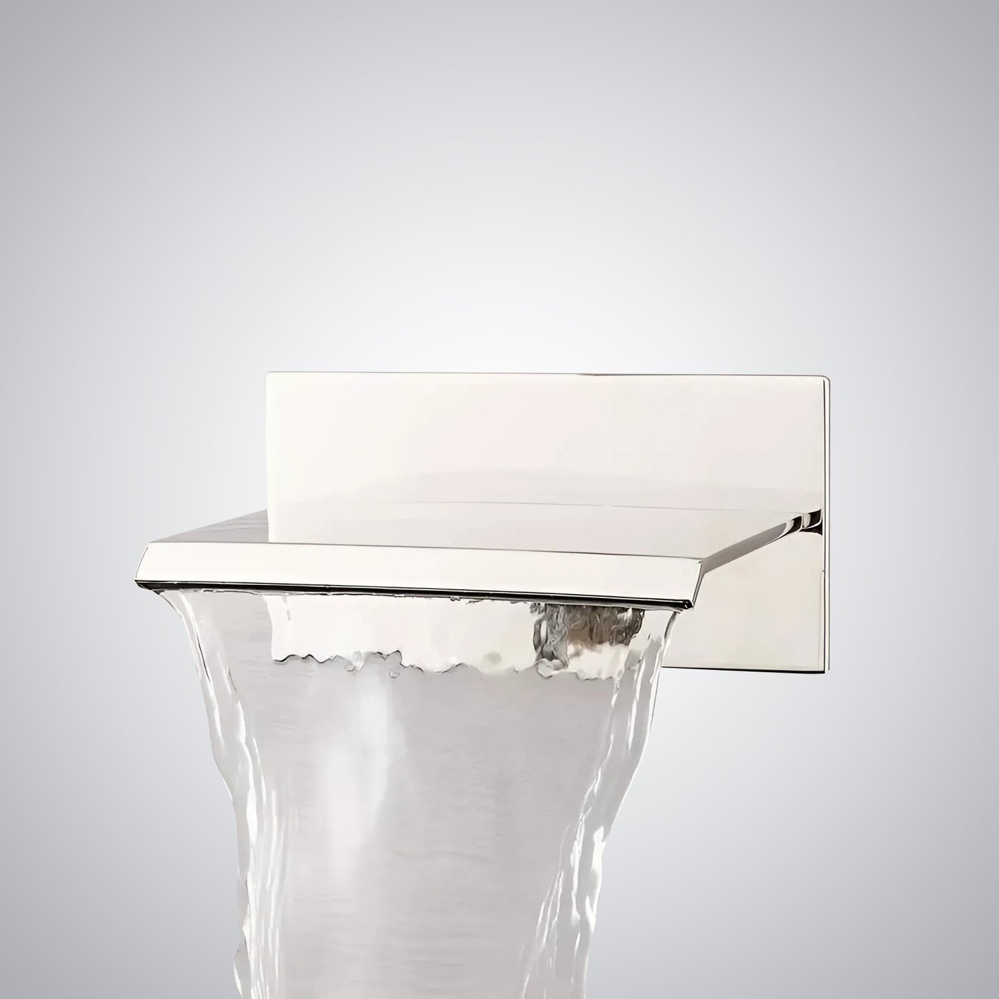 Fontana Avranches 10 GPM Touchless Wall Mounted Waterfall Polished Nickel Tub Faucet