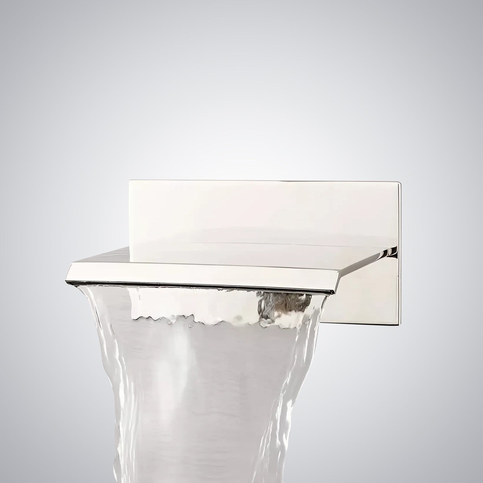 Fontana Avranches 10 GPM Touchless Wall Mounted Waterfall Polished Nickel Tub Faucet