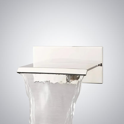 Fontana Avranches 10 GPM Touchless Wall Mounted Waterfall Polished Nickel Tub Faucet