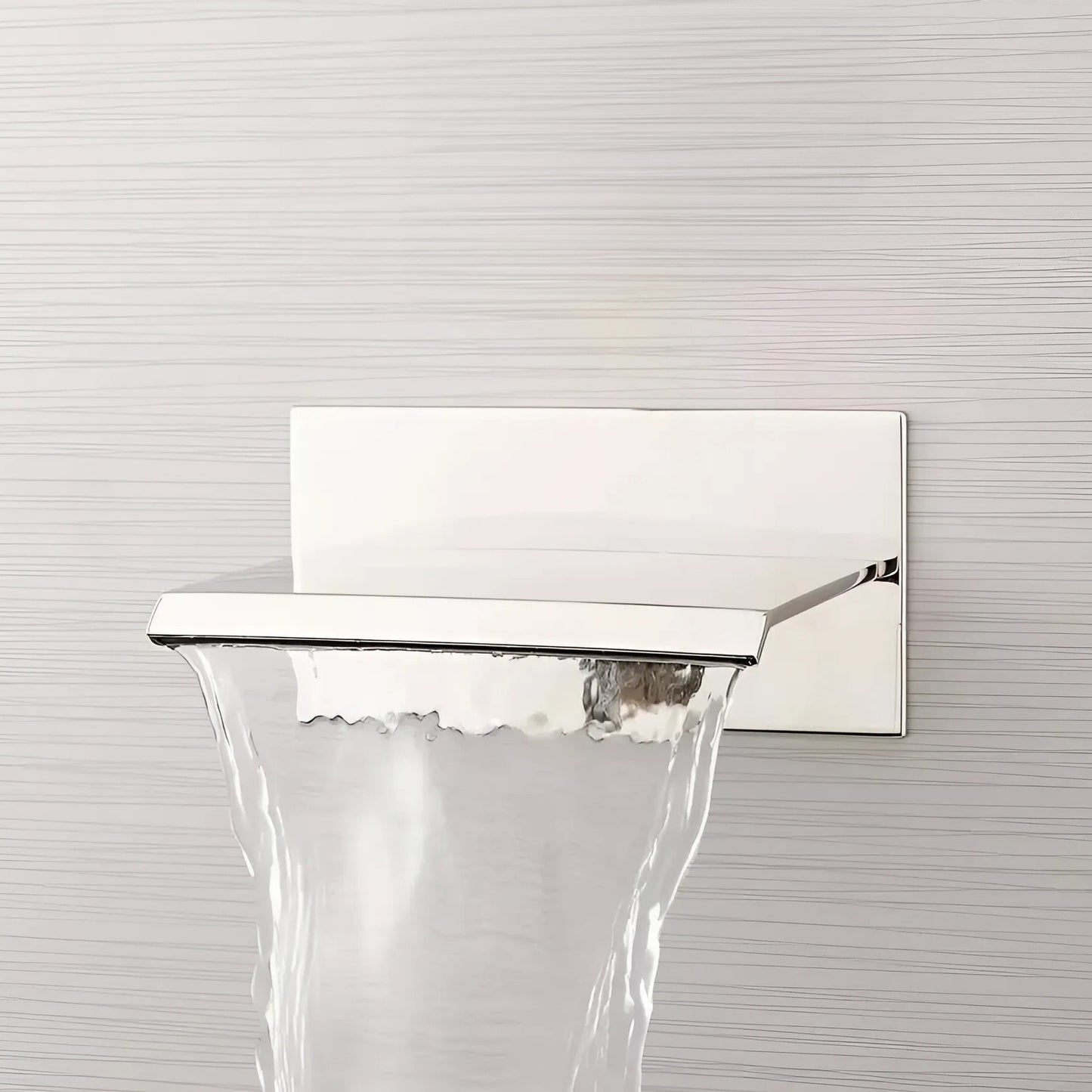 Fontana Avranches 10 GPM Touchless Wall Mounted Waterfall Polished Nickel Tub Faucet